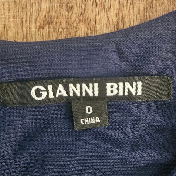 Gianni Bini Simple Classic Navy Blue Fit And Flare Sleeveless Dress Size 0 EUC - Picture 3 of 6